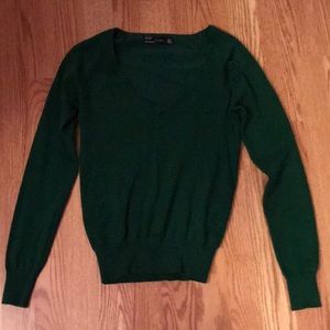 Zara Green V-neck Sweater